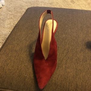 Red suede Vince Camino Slingback